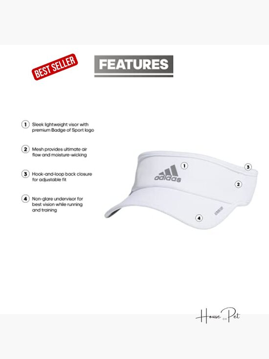 Lightweight Moisture-Wicking Running Tennis Visor with Adjustable Closure main image 5